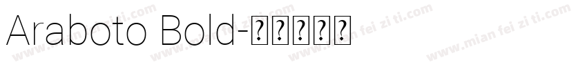 Araboto Bold字体转换